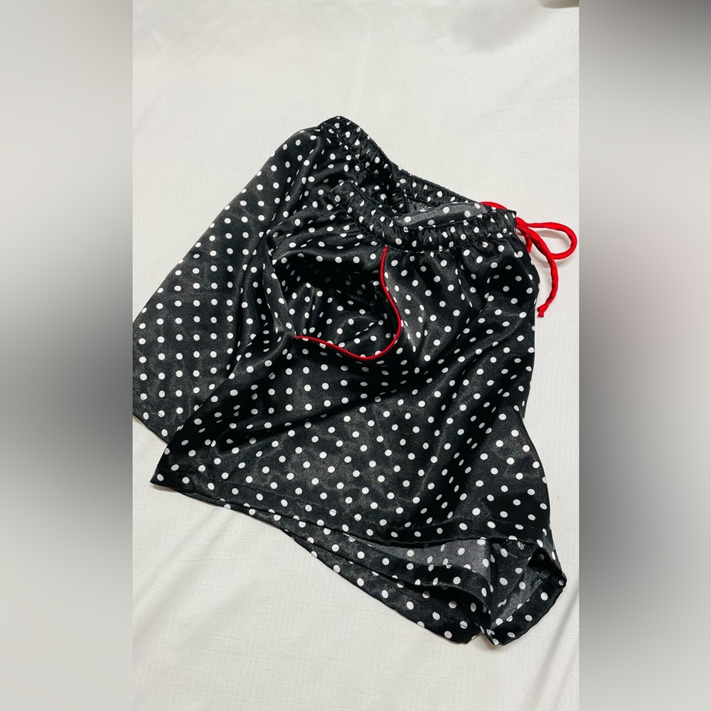 Black and White Polka Dot Pj set - In Bloom by Jonquil - Picture 3 of 4